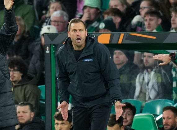 Sturm Graz Head Coach Jurgen Samuel Celtic v Sturm Graz, UEFA Europa League, Group Stage, Football, Celtic Park, Glasgow, Scotland, UK - 23 Oct 2025Glasgow Celtic Park United Kingdom EDITORIAL USE ONLY No use with unauthorised audio, video, data, fixture lists, club league logos or live services. Online in-match use limited to 120 images, no video emulation. No use in betting, games or single club league player publications. Copyright: xStuartxWallace Shutterstockx 15567786cu
