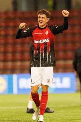 Nicholas Pozo seen during UEFA Conference League league phase game between team of Lincoln Red Imps and Lech Poznan (Maciej Rogowski Ball Raw Images) Gibraltar Europa Sports Comples Gibraltar Copyright: xMaciejxRogowskix maciejrogowski_lincolnlech25_26-63