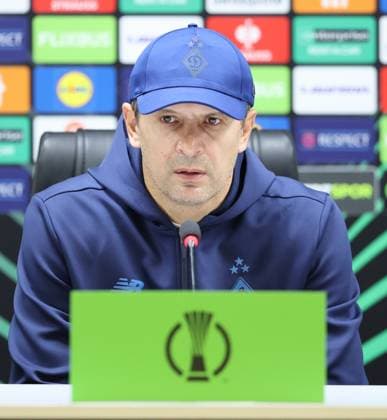 Samsunspor v Dynamo Kyiv - UEFA Europa Conference League SAMSUN, TURKIYE - OCTOBER 24: Head coach Oleksandr Shovkovskyi of Dynamo Kyiv speaks during press conference, PK, Pressekonferenz after the UEFA Europa Conference League week 2 match between Samsunspor and Dynamo Kyiv at New May 19 Stadium in Samsun, Turkiye on October 24, 2025. Veysel Altun Anadolu Samsun Turkey. Editorial use only. Please get in touch for any other usage.  Copyright: x2025xAnadoluxVeyselxAltunx