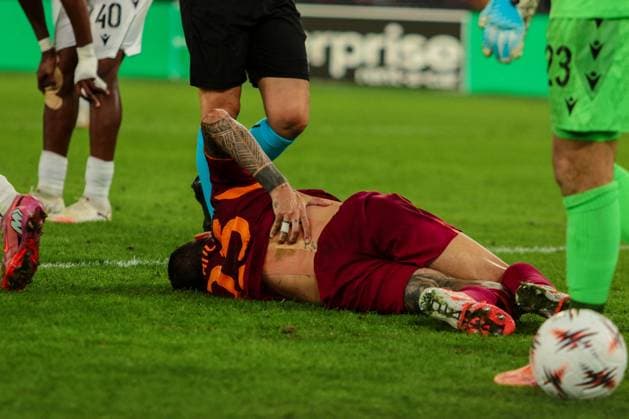 CALCIO - UEFA Europa League - AS Roma vs FC Viktoria Plzen Gianluca Mancini of AS Roma during AS Roma vs FC Viktoria Plzen, Football Europa League match in Rome, Italy, October 23 2025 Rome Italy  Copyright: xIPAxSport ABACAx