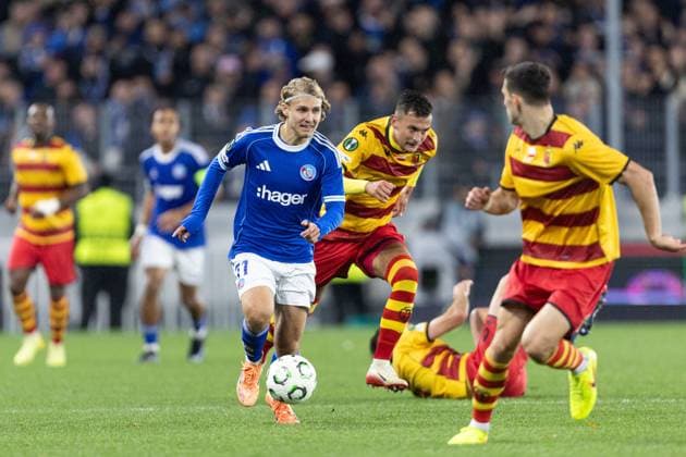 2025.10.23 Strasbourg Liga Konferencji UEFA kolejka 2 sezon 2025 2026 Racing Strasbourg - Jagiellonia Bialystok Nz Sebastian Nanasi Foto Sathire KELPA ArenaAkcji 2025.10.23 Strasbourg football UEFA Conference League round 2 season 2025 2026 match Racing Strasbourg - Jagiellonia Bialystok Credit: Sathire KELPA ArenaAkcji NEWSPIX.PL --- newspix.pl 