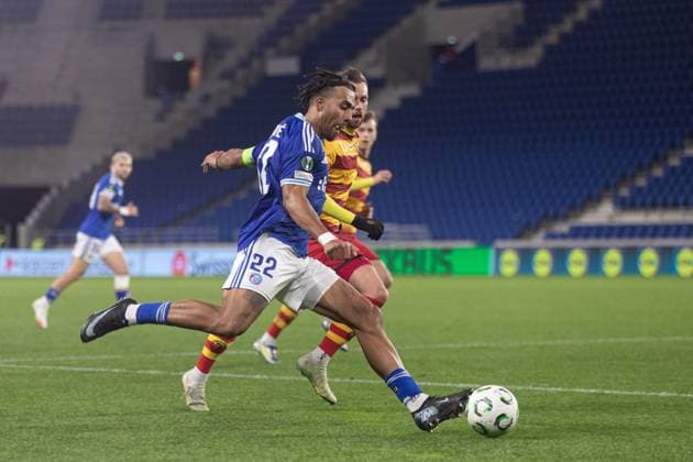 2025.10.23 Strasbourg Liga Konferencji UEFA kolejka 2 sezon 2025 2026 Racing Strasbourg - Jagiellonia Bialystok Nz Guela Doue Foto Sathire KELPA ArenaAkcji 2025.10.23 Strasbourg football UEFA Conference League round 2 season 2025 2026 match Racing Strasbourg - Jagiellonia Bialystok Credit: Sathire KELPA ArenaAkcji NEWSPIX.PL --- newspix.pl 