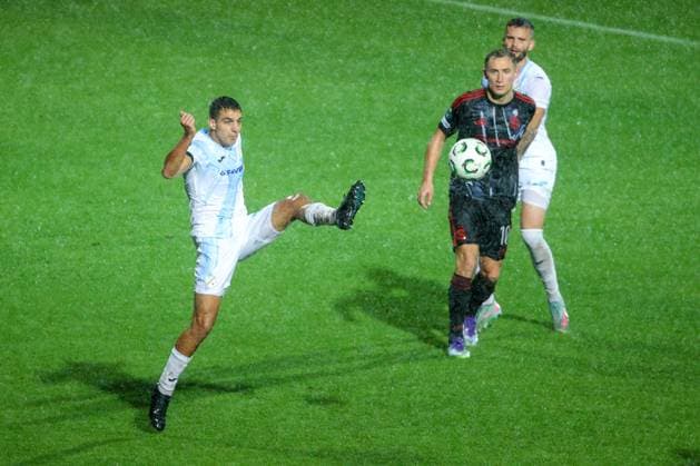 HNK Rijeka v AC Sparta Praha: UEFA Conference League Ante Orec of HNK Rijeka in action during the UEFA Conference League group phase matchday 2 between HNK Rijeka and AC Sparta Praha at HNK Rijeka Stadium on October 23, 2025. in Rijeka, Croatia.  NelxPavletic PIXSELL