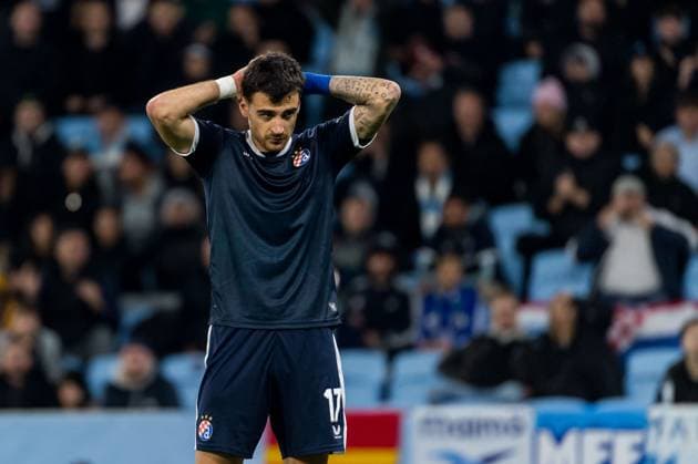 Malmo FF v GNK Dinamo - UEFA Europa League 2025 26 League Phase MD3 MALMO, SWEDEN - OCTOBER 23: Sandro Kulenovic of Dinamo Zagreb reacts during the UEFA Europa League 2025 26 League Phase MD3 match between Malmo FF and GNK Dinamo at Malmo New Stadium on October 23, 2025 in Malmo, Sweden.  ChristianxOrnberg PIXSELL