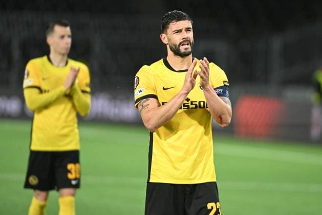 BERN, SWITZERLAND - OCTOBER 23: Loris Benito of Young Boys celebrating the victory during the UEFA Europa League 2025 26 League Phase MD3 match between BSC Young Boys and PFC Ludogorets 1945 at Stadion Wankdorf on October 23, 2025 in Bern, Switzerland. Bern Stadion Wankdorf Bern Switzerland Copyright: xJustPictures.ch ManuelxWinterbergerx jp-en-EuSpIm-MWI_4480