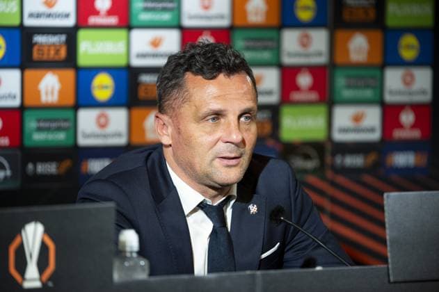 Malmo FF v GNK Dinamo - UEFA Europa League 2025 26 League Phase MD3 MALMO, SWEDEN - OCTOBER 23: Head Coach of Dinamo Zagreb Mario Kovacevic speak on a press conference, PK, Pressekonferenz after the UEFA Europa League 2025 26 League Phase MD3 match between Malmo FF and GNK Dinamo at Malmo New Stadium on October 23, 2025 in Malmo, Sweden.  ChristianxOrnberg PIXSELL