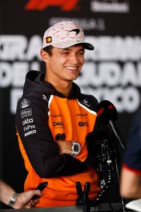 F1 - MEXICO CITY GRAND PRIX 2025 NORRIS Lando (gbr), McLaren F1 Team MCL39, portrait during the 2025 Formula 1 Mexico City Grand Prix, 20th round of the 2025 FIA Formula One World Championship, WM, Weltmeisterschaft from October 24 to 26, 2025 on the Autodromo Hermanos Rodriguez, in Mexico City, Mexico - Mexico CityMexico  Copyright: xJavierxJimenezx