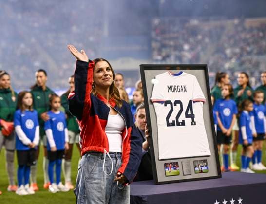 October 23, 2025, Chester, Pennsylvania, United States: Legendary soccer player for the US WomenÃ¢â‚¬â ¢a national team, Nationalteam ALEX MORGAN, retires from playing soccer. Morgan retired just before the match of the USWNT versus Portugal at Subaru Park in Chester PA Chester United States - ZUMArf1_ 20251023_zaf_rf1_003 Copyright: xRickyxFitchettx