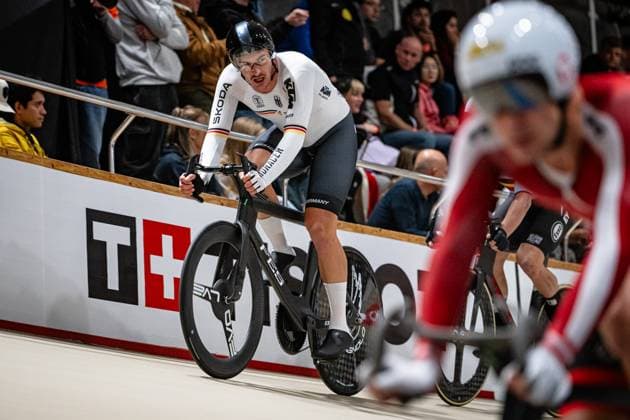 AUGENSTEIN Moritz: UCI Track cycling, Rad, Radsport, Bahnrad, Bahn World Championships 2025 AUGENSTEIN Moritz ( GER ) Germany Querformat - quer - horizontal - Landscape - Event Veranstaltung: UCI Track Cycling World Championships 2025 - Category Kategorie: Cycling - Track Cycling World Championships - Elite Men - Location Ort: South America Chile - Santiago de Chile - Velodromo Parque Penalolen Instituto - Discipline: Scratch Race - Distance: 10 km - Date Datum: 23.10.2025 Thursday Day 2 -