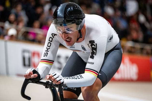 AUGENSTEIN Moritz: UCI Track cycling, Rad, Radsport, Bahnrad, Bahn World Championships 2025 AUGENSTEIN Moritz ( GER ) Germany Querformat - quer - horizontal - Landscape - Event Veranstaltung: UCI Track Cycling World Championships 2025 - Category Kategorie: Cycling - Track Cycling World Championships - Elite Men - Location Ort: South America Chile - Santiago de Chile - Velodromo Parque Penalolen Instituto - Discipline: Scratch Race - Distance: 10 km - Date Datum: 23.10.2025 Thursday Day 2 -