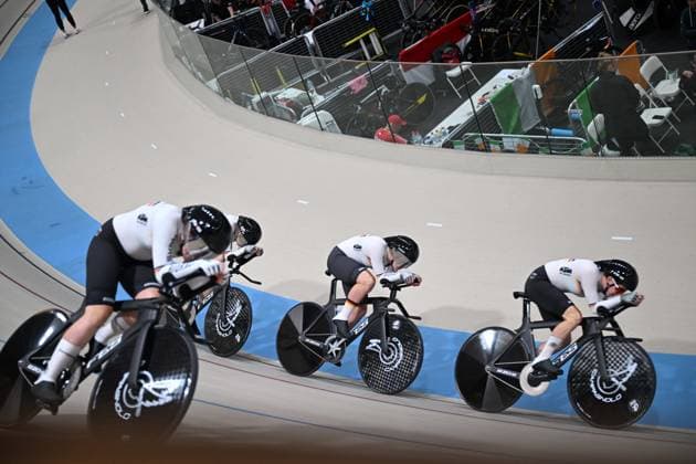 23-10-2025 World Championships Elite Women Track; Giornata 02; 2025, Germany; Brautigam, Messane; Brausse, Franziska; Klein, Lisa; Sussemilch, Laura; Santiago Del Cile - Velodromo Penalolen; 