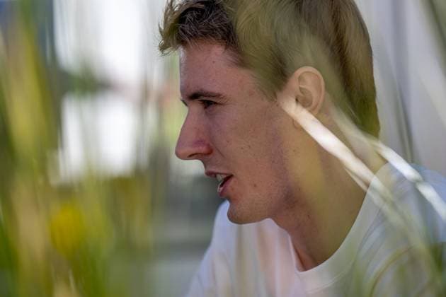 MEXICO CITY, MEXICO: Frederik Vesti, The development driver for the Mercedes team, at the 2025 Formula 1 Mexico City Grand Prix at the Autodromo Hermanos Rodriguez in Mexico City, Mexico.