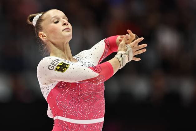 Silja Stöhr, GER, during all-around final at 2025 Worlds in Jakarta; 23 10 2025; *** Silja Stöhr, GER, during all around final at 2025 Worlds in Jakarta 23 10 2025 