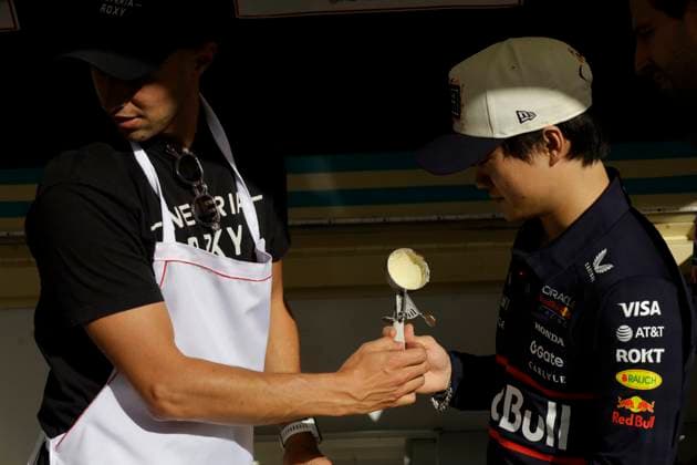 Clara Brugada, Mexico City Mayor, Officially Opens F1 Grand Prix Activities In Mexico City Red Bull driver Yuki Tsunoda participates in activation and ice cream preparation prior to the F1 Grand Prix in Mexico City, Mexico, on October 23, 2025. Mexico City Mexico City Mexico  Copyright: xGerardoxVieyrax originalFilename:vieyra-notitle251023_npZA6.jpg
