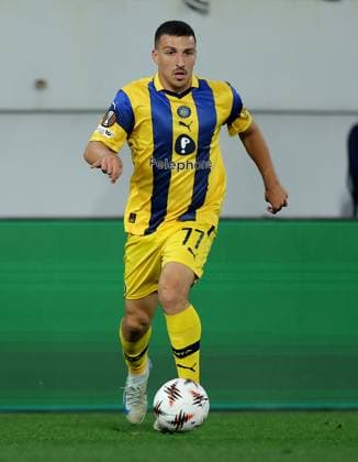 Maccabi Tel-Aviv v Midtjylland, UEFA Europa League 2025 2026 Backa Topola, Serbia. 23rd October 2025. Maccabi Tel-Aviv s Osher Davida during the UEFA Europa League football match between Maccabi Tel-Aviv and Midtjylland in Backa Topola, Serbia on Oct. 23, 2025. Backa Topola Serbia Copyright: xPedjaxMilosavljevic STARSPORTx x