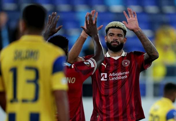 Maccabi Tel-Aviv v Midtjylland, UEFA Europa League 2025 2026 Backa Topola, Serbia. 23rd October 2025. Midtjylland s Philip Billing celebrates his goal during the UEFA Europa League football match between Maccabi Tel-Aviv and Midtjylland in Backa Topola, Serbia on Oct. 23, 2025. Backa Topola Serbia Copyright: xPedjaxMilosavljevic STARSPORTx x
