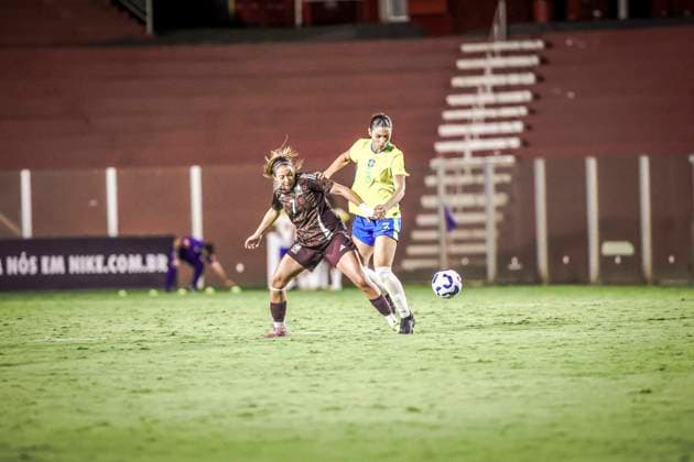 Amistoso Feminino Sub20 Brasil x México GOIÃ¢NIA, GO - 23.10.2025: AMISTOSO FEMININO SUB20 BRASIL X MÃ XICO - Friendly match between the Brazilian Women& 39;s Under-20 Team and the Mexican national team, Nationalteam held at the OnÃ sio Brasileiro Alvarenga Stadium in the city of Goiania GO, this Wednesday, 23rd. (Photo: Claudio Santos Fotoarena) x2829870x  ClaudioxSantos