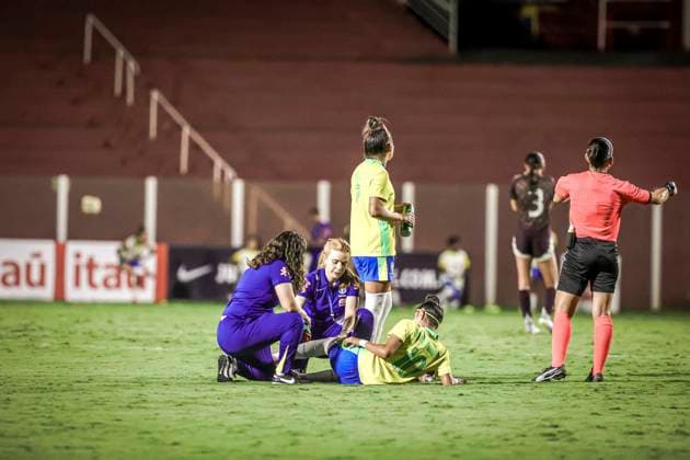 Amistoso Feminino Sub20 Brasil x México GOIÃ¢NIA, GO - 23.10.2025: AMISTOSO FEMININO SUB20 BRASIL X MÃ XICO - Friendly match between the Brazilian Women& 39;s Under-20 Team and the Mexican national team, Nationalteam held at the OnÃ sio Brasileiro Alvarenga Stadium in the city of Goiania GO, this Wednesday, 23rd. (Photo: Claudio Santos Fotoarena) x2829882x  ClaudioxSantos