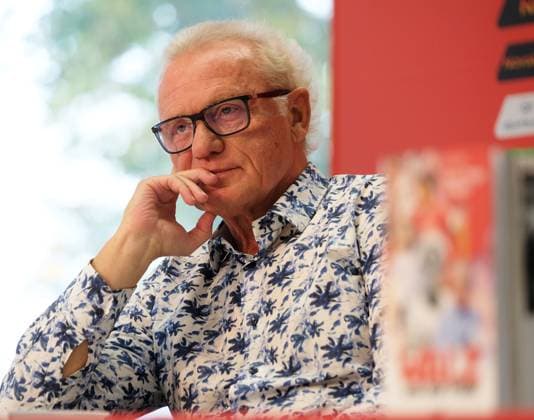 Fussball - 2. Bundesliga - Saison 2025 26 1. FC Kaiserslautern 24.10:2025 Fritz-Walter-Stadion Buchvorstellung mit Hans-Peter BRIEGEL und Autor Wolfgang STEPHAN 1. FC Kaiserslautern