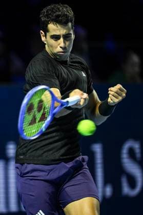 24th October 2025; St. Jakobshalle, Basel, Switzerland; 2025 ATP, Tennis Herren Swiss Indoor Tennis Day 6; Jaume Munar (ESP) in action during the match against Felix Auger-Aliassime (CAN) in the quarter finals  DavidxEmm