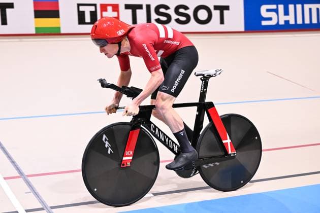 2025 Tissot UCI Track World Championships Picture by Simon Wilkinson SWpix.com - 24 10 2025 - Cycling - 2025 Tissot UCI Track World Championships - Velodromo PenalolÃ n, Santiago, Chile - Men™s 1km Time Trial - Qualifying - Frederik Madsen (Denmark) Copyright: x xSWpix.comx(t axPhotographyxHubxLtd)xSimonxWilkinson SWpix.comx SWP-3030-11011