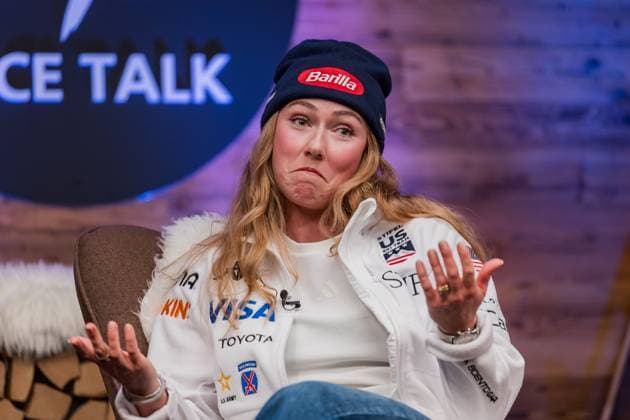 ALPINE SKIING - FIS WC Soelden SOELDEN,AUSTRIA,24.OCT.25 - ALPINE SKIING - FIS World Cup season opening, Rettenbachferner, preview, side event, FIS Race Talk. Image shows Mikaela Shiffrin (USA).  GEPAxpictures xMatthiasxTrinkl