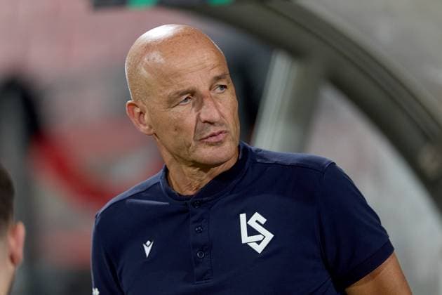 Peter Zeidler, head coach of Lausanne gestures ahead of the UEFA Conference League league phase match between Hamrun Spartans FC and FC Lausanne-Sport, at the National Stadium, in Ta Qali, Malta, 23 October 2025. UEFA Conference League - Hamrun vs Lausanne
