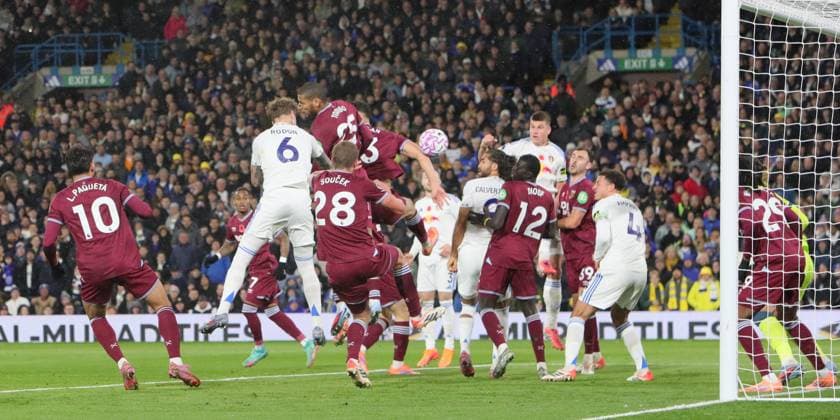 Leeds United v West Ham United Premier League 24 10 2025. Joe Rodon of Leeds United scores their second goal during the Premier League match between Leeds United and West Ham United at Elland Road, Leeds, England on 24 October 2025. Leeds Elland Road West Yorkshire England Editorial use only DataCo restrictions apply See www.football-dataco.com , Copyright: xAlunxRobertsx PSI-23075-0034