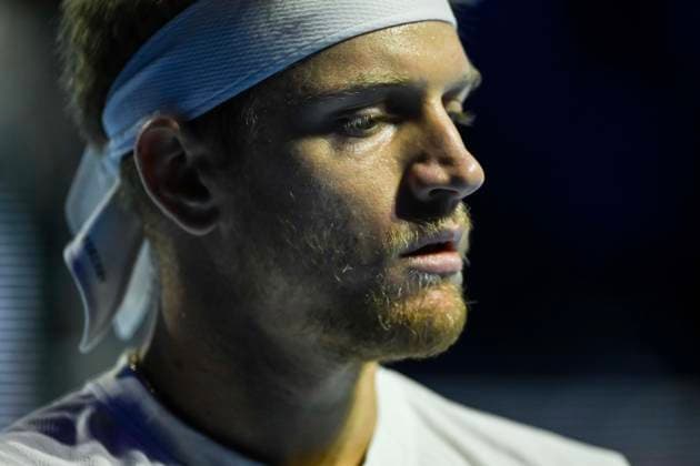24th October 2025; St. Jakobshalle, Basel, Switzerland; 2025 ATP, Tennis Herren Swiss Indoor Tennis Day 6; Alejandro Davidovich Fokina (ESP) in action during the match against Casper Ruud (DEN) in the quarter finals  DavidxEmm