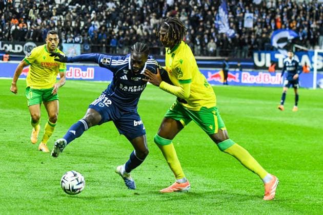 FOOTBALL : Paris FC vs FC Nantes - Ligue 1 - JournÃ e 9 - 24 10 2025 Nouha Dicko (Paris FC) Tylel Tati (FC NANTES) ParisFrance  Copyright: xBaptistexAutissierx