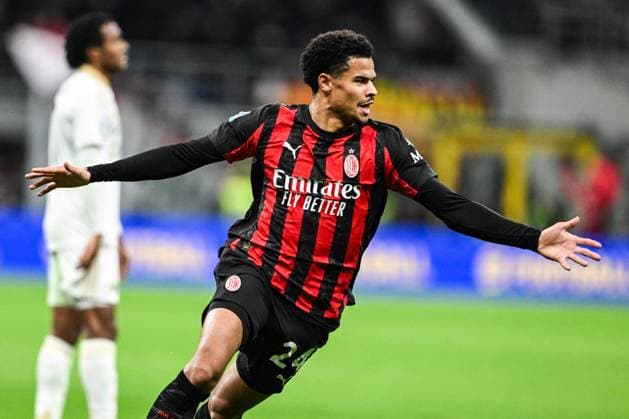 CALCIO - Serie A - AC Milan vs Pisa SC Zachary Athekame of AC Milan celebrating after a goal during the Italian Serie A football match between AC Milan and Pisa SC on 24 of October 2025 at Giuseppe Meazza San Siro Siro stadium in Milan, Italy Milan Italy  Copyright: xIPAxSport ABACAx
