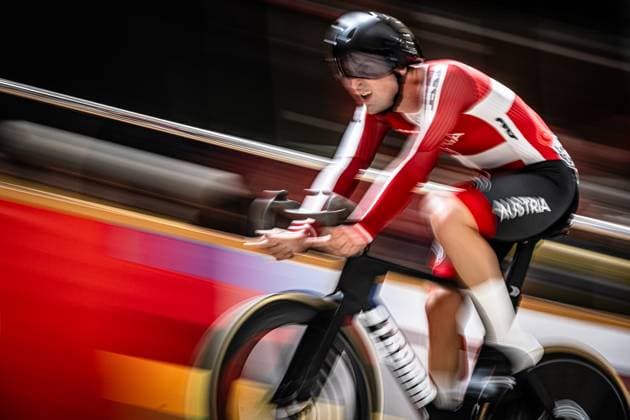 SCHMIDBAUER Maximilian: UCI Track cycling, Rad, Radsport, Bahnrad, Bahn World Championships 2025 SCHMIDBAUER Maximilian ( AUT ) Austria Querformat - quer - horizontal - Landscape - Event Veranstaltung: UCI Track Cycling World Championships 2025 - Category Kategorie: Cycling - Track Cycling World Championships - Elite Men - Location Ort: South America Chile - Santiago de Chile - Velodromo Parque Penalolen Instituto - Discipline: Points Race - Distance: 40 km - Date Datum: 24.10.2025 Thursday Day 3 -
