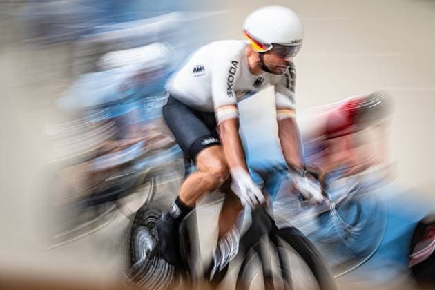 KLUGE Roger: UCI Track cycling, Rad, Radsport, Bahnrad, Bahn World Championships 2025 KLUGE Roger ( GER ) Germany Querformat - quer - horizontal - Landscape - Event Veranstaltung: UCI Track Cycling World Championships 2025 - Category Kategorie: Cycling - Track Cycling World Championships - Elite Men - Location Ort: South America Chile - Santiago de Chile - Velodromo Parque Penalolen Instituto - Discipline: Points Race - Distance: 40 km - Date Datum: 24.10.2025 Thursday Day 3 -
