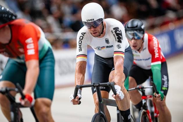 KLUGE Roger: UCI Track cycling, Rad, Radsport, Bahnrad, Bahn World Championships 2025 KLUGE Roger ( GER ) Germany Querformat - quer - horizontal - Landscape - Event Veranstaltung: UCI Track Cycling World Championships 2025 - Category Kategorie: Cycling - Track Cycling World Championships - Elite Men - Location Ort: South America Chile - Santiago de Chile - Velodromo Parque Penalolen Instituto - Discipline: Points Race - Distance: 40 km - Date Datum: 24.10.2025 Thursday Day 3 -