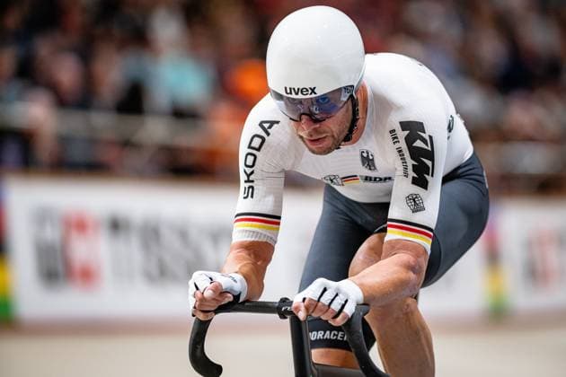 KLUGE Roger: UCI Track cycling, Rad, Radsport, Bahnrad, Bahn World Championships 2025 KLUGE Roger ( GER ) Germany Querformat - quer - horizontal - Landscape - Event Veranstaltung: UCI Track Cycling World Championships 2025 - Category Kategorie: Cycling - Track Cycling World Championships - Elite Men - Location Ort: South America Chile - Santiago de Chile - Velodromo Parque Penalolen Instituto - Discipline: Points Race - Distance: 40 km - Date Datum: 24.10.2025 Thursday Day 3 -