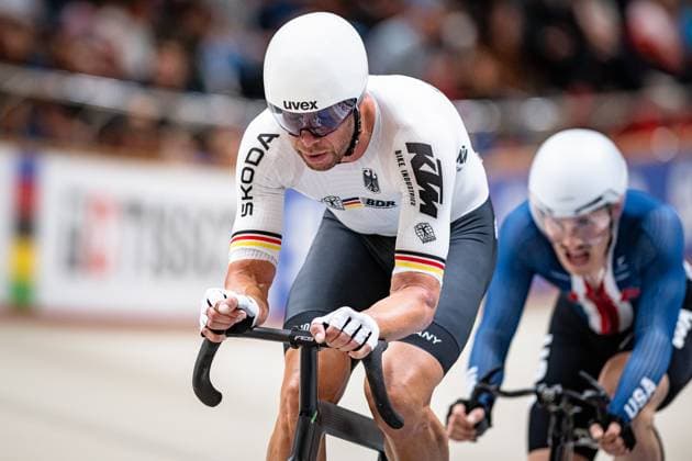 KLUGE Roger: UCI Track cycling, Rad, Radsport, Bahnrad, Bahn World Championships 2025 KLUGE Roger ( GER ) Germany Querformat - quer - horizontal - Landscape - Event Veranstaltung: UCI Track Cycling World Championships 2025 - Category Kategorie: Cycling - Track Cycling World Championships - Elite Men - Location Ort: South America Chile - Santiago de Chile - Velodromo Parque Penalolen Instituto - Discipline: Points Race - Distance: 40 km - Date Datum: 24.10.2025 Thursday Day 3 -