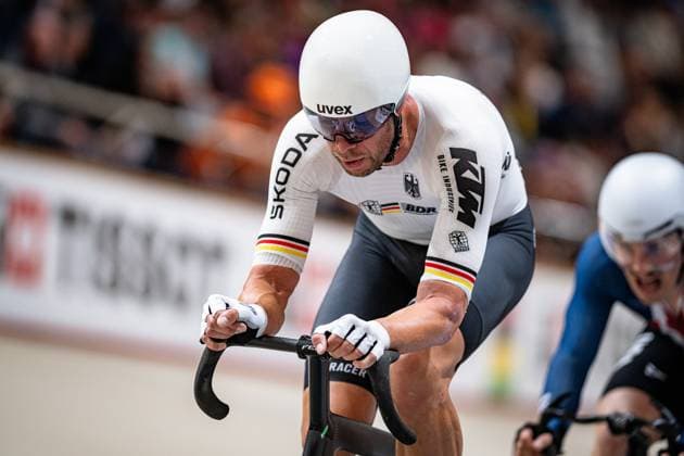 KLUGE Roger: UCI Track cycling, Rad, Radsport, Bahnrad, Bahn World Championships 2025 KLUGE Roger ( GER ) Germany Querformat - quer - horizontal - Landscape - Event Veranstaltung: UCI Track Cycling World Championships 2025 - Category Kategorie: Cycling - Track Cycling World Championships - Elite Men - Location Ort: South America Chile - Santiago de Chile - Velodromo Parque Penalolen Instituto - Discipline: Points Race - Distance: 40 km - Date Datum: 24.10.2025 Thursday Day 3 -