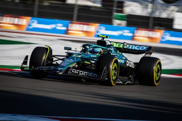 Autodromo Hermanos Rodriguez, Mexico City, Mexico. 24.October.2025; Fernando Alonso of Spain and Aston Martin Aramco F1 Team Free Practice 2 during Formula One Mexican Grand Prix  aflo_308097816