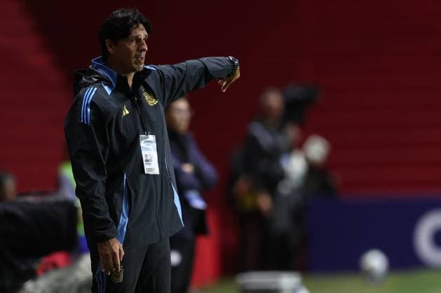 Argentina s head coach German Portanova gives instructions during the CONMEBOL Women s Nations League football match, qualifier for the 2027 World Cup in Brazil, between Argentina and Paraguay, at the Diego Armando Maradona stadium in Buenos Aires, Argentina on October 24, 2025. BUENOS AIRES ARGENTINA Copyright: xALEJANDROxPAGNIx