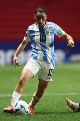 Argentina s midfielder Maricel Pereyra looks on during the CONMEBOL Women s Nations League football match, qualifier for the 2027 World Cup in Brazil, between Argentina and Paraguay, at the Diego Armando Maradona stadium in Buenos Aires, Argentina on October 24, 2025. BUENOS AIRES ARGENTINA Copyright: xALEJANDROxPAGNIx