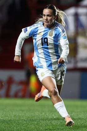 Argentina s midfielder Agostina Holzheier looks on during the CONMEBOL Women s Nations League football match, qualifier for the 2027 World Cup in Brazil, between Argentina and Paraguay, at the Diego Armando Maradona stadium in Buenos Aires, Argentina on October 24, 2025. BUENOS AIRES ARGENTINA Copyright: xALEJANDROxPAGNIx