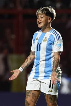 Argentina s forward Yamila Rodriguez looks on during the CONMEBOL Women s Nations League football match, qualifier for the 2027 World Cup in Brazil, between Argentina and Paraguay, at the Diego Armando Maradona stadium in Buenos Aires, Argentina on October 24, 2025. BUENOS AIRES ARGENTINA Copyright: xALEJANDROxPAGNIx