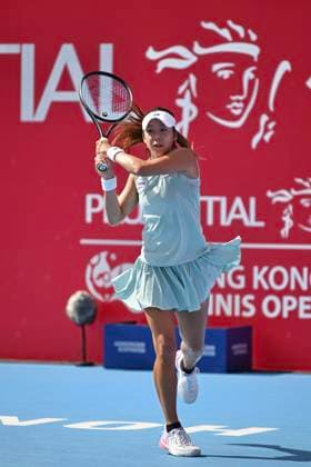Haruka Kaji In WTA250 Haruka Kaji, Japan woman s tennis player during the WTA250 qualifying on October 25, 2025 In Hong Kong. (Photo by Kobe Li Nexpher Images) Hong Kong