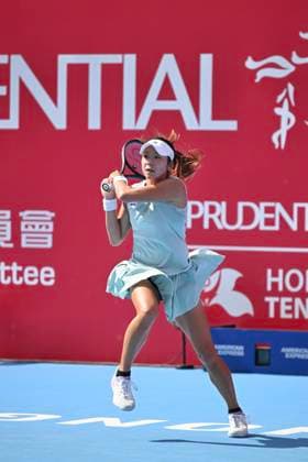 Haruka Kaji In WTA250 Haruka Kaji, Japan woman s tennis player during the WTA250 qualifying on October 25, 2025 In Hong Kong. (Photo by Kobe Li Nexpher Images) Hong Kong