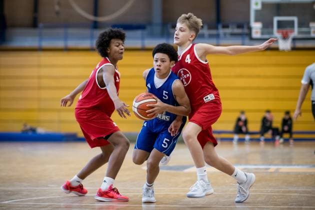GER, U14 Frankfurt Skyliners - Team Duesseldorf Koeln Leverkusen, Herbstcup der Porsche Basketball-Akademie 2025, Basketball, 25.10.2025 GER, U14 Frankfurt Skyliners - Team Duesseldorf Koeln Leverkusen, Herbstcup der Porsche Basketball-Akademie 2025, Basketball, 25.10.2025 Ludwigsburg Copyright: xSandyxDinkelackerx EP_EER