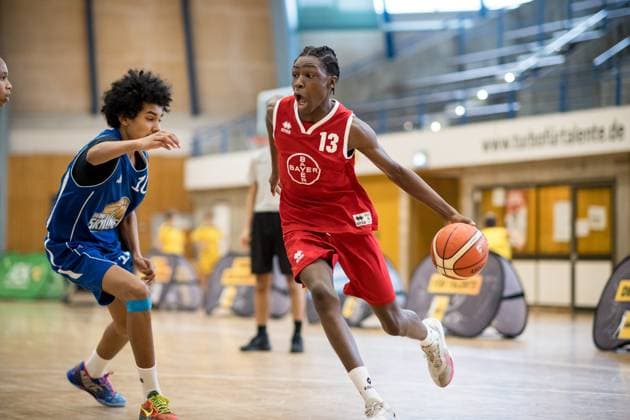 GER, U14 Frankfurt Skyliners - Team Duesseldorf Koeln Leverkusen, Herbstcup der Porsche Basketball-Akademie 2025, Basketball, 25.10.2025 GER, U14 Frankfurt Skyliners - Team Duesseldorf Koeln Leverkusen, Herbstcup der Porsche Basketball-Akademie 2025, Basketball, 25.10.2025 Ludwigsburg Copyright: xSandyxDinkelackerx EP_EER