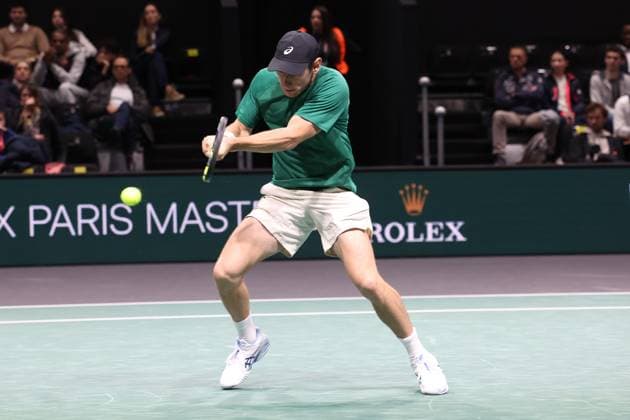 ROLEX PARIS MASTERS TENNIS 2025 Thierry Larret MAXPPP - Nanterre (92) 22 10 2025 Thierry Larret Maxppp. Tennis. Rolex Paris Masters. Paris La Defense, Nanterre (92). Du 25 octobre au 2 novembre 2025. Qualifications : Pierre Hugues Herbert (FRA) vs Valentin ROYER (FRA) Nanterre (92) PARIS LA DEFENSE ARENA ILE DE FRANCE FRANCE  Copyright: xMAXPPPxThierryxLarretx TLR202510251164 TLR202510251164