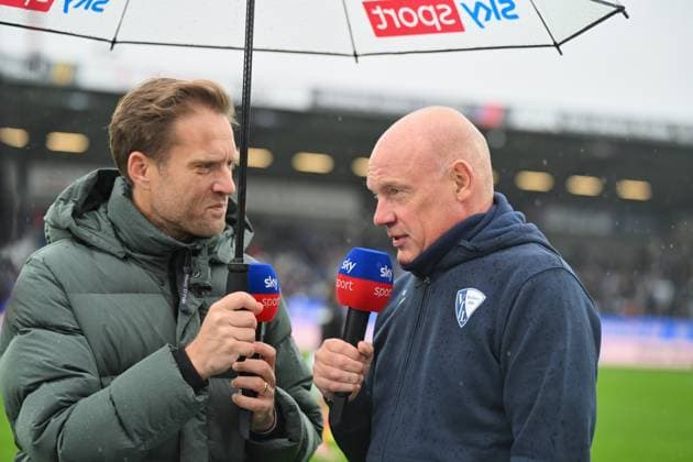 25.10.2025, Fußball, Herren, 2.BL (2. Bundesliga), Saison 2025 2026, Holstein Kiel - VfL Bochum, 10. Spieltag Trainer Uwe Rösler (Bochum) Kiel, Holstein-Stadion Holstein-Stadion Schleswig-Holstein Deutschland