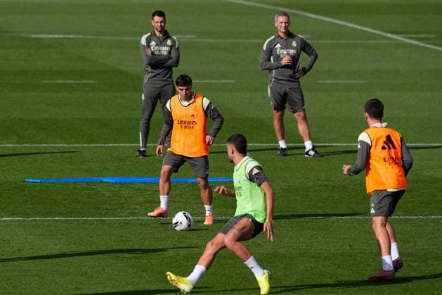 October 25, 2025, Valdebebas, Madrid, Spain: Brahim Diaz during the Real Madrid training session ahead their upcoming Spanish League, LaLiga EA Sports, football match against FC Barcelona, Barca at Ciudad Deportiva Real Madrid on October 25, 2025, in Valdebebas, Madrid, Spain. Valdebebas Spain - ZUMAa181 20251025_zaa_a181_087 Copyright: xDennisxAgyemanx