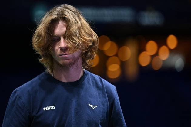 Practice Day At 2025 Rolex Paris Masters - France Andrey Rublev (RUS) during practice at the 2025 Rolex Paris Masters at the U Arena in Paris, FRANCE, on October 24, 2025. Photo by Corinne Dubreuil ABACAPRESS.COM Paris France  Copyright: xDubreuilxCorinne ABACAx